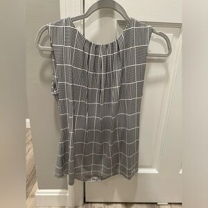 Calvin Klein dressy sleeveless top. Black and white, size medium